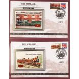 GREAT BRITAIN BENHAM 2008-2011 BRITAIN'S GREAT RAILWAYS eight different sets of ten covers in two