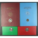 GIBRALTAR 1990-1999 YEARBOOKS with never hinged mint stamps & mini-sheets, 1990-1994 issues with one