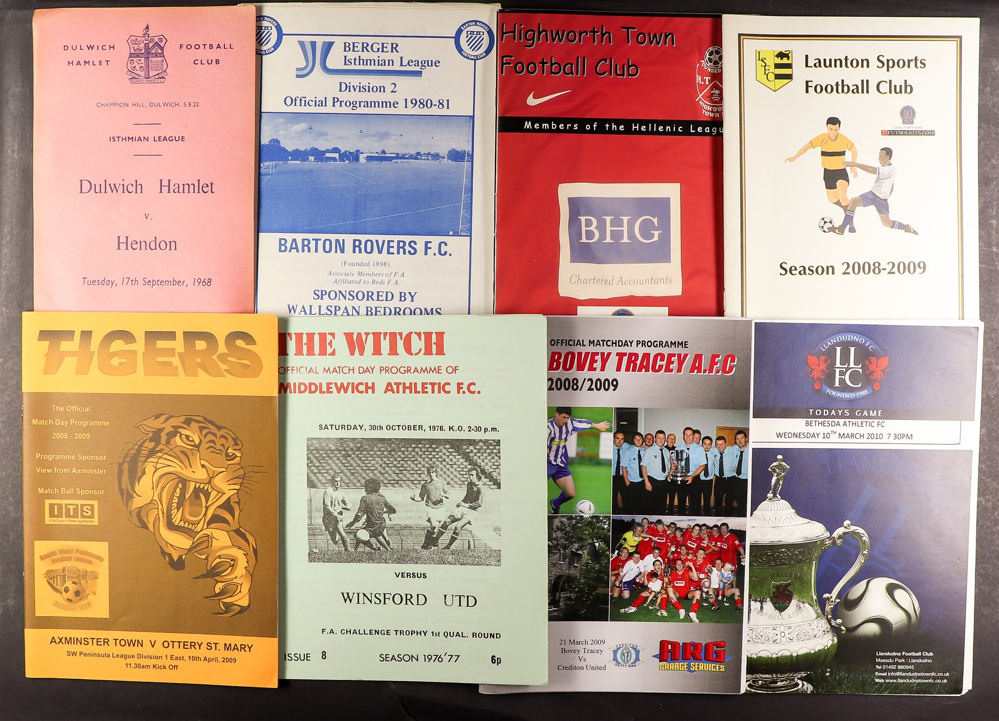 FOOTBALL PROGRAMMES - NON LEAGUE. Over 300 programmes feauring non league matches from the 1970s  (