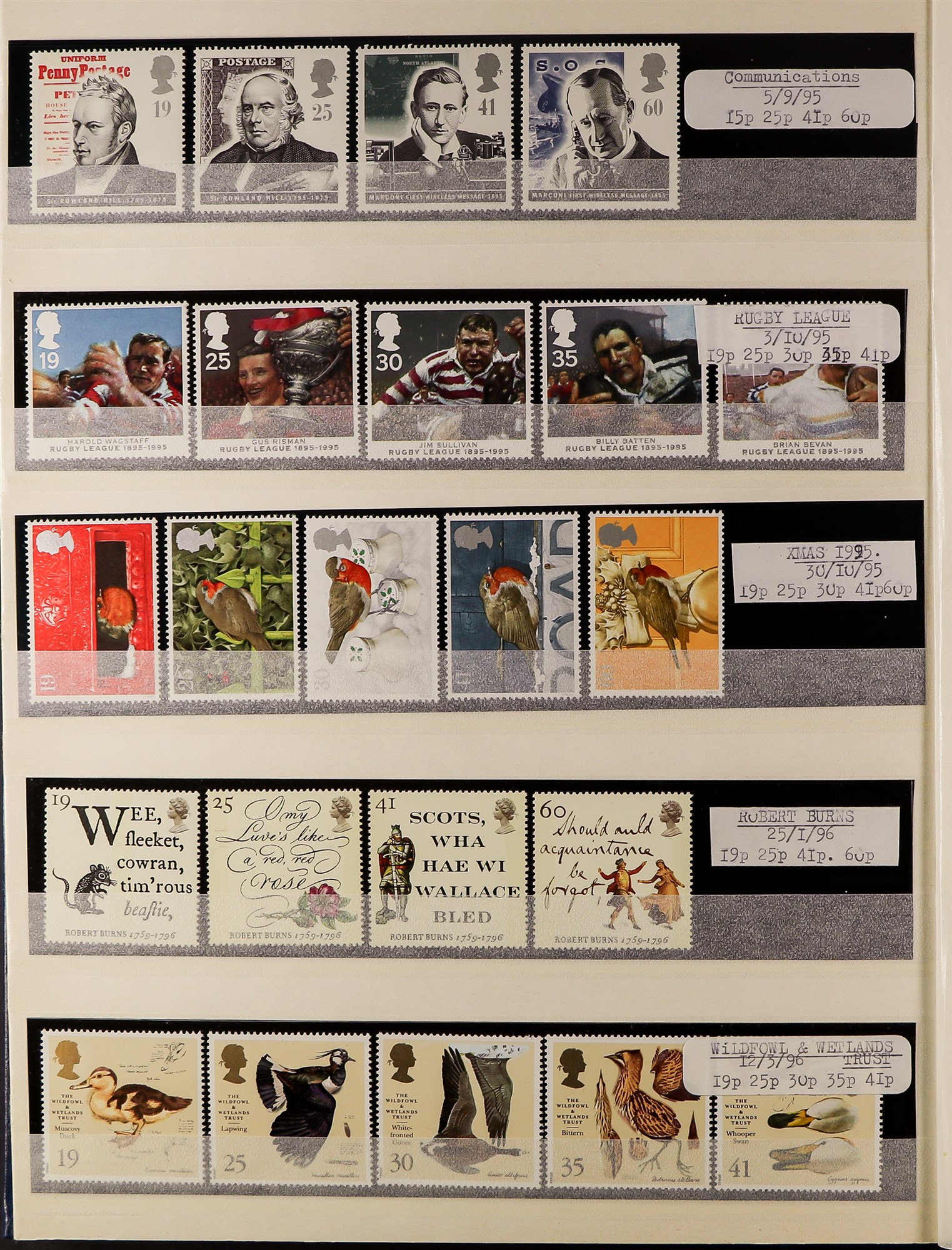 GB.ELIZABETH II STAMP SETS 1971 - 2003. Complete run of mint commemorative stamp sets in 4 - Image 2 of 3