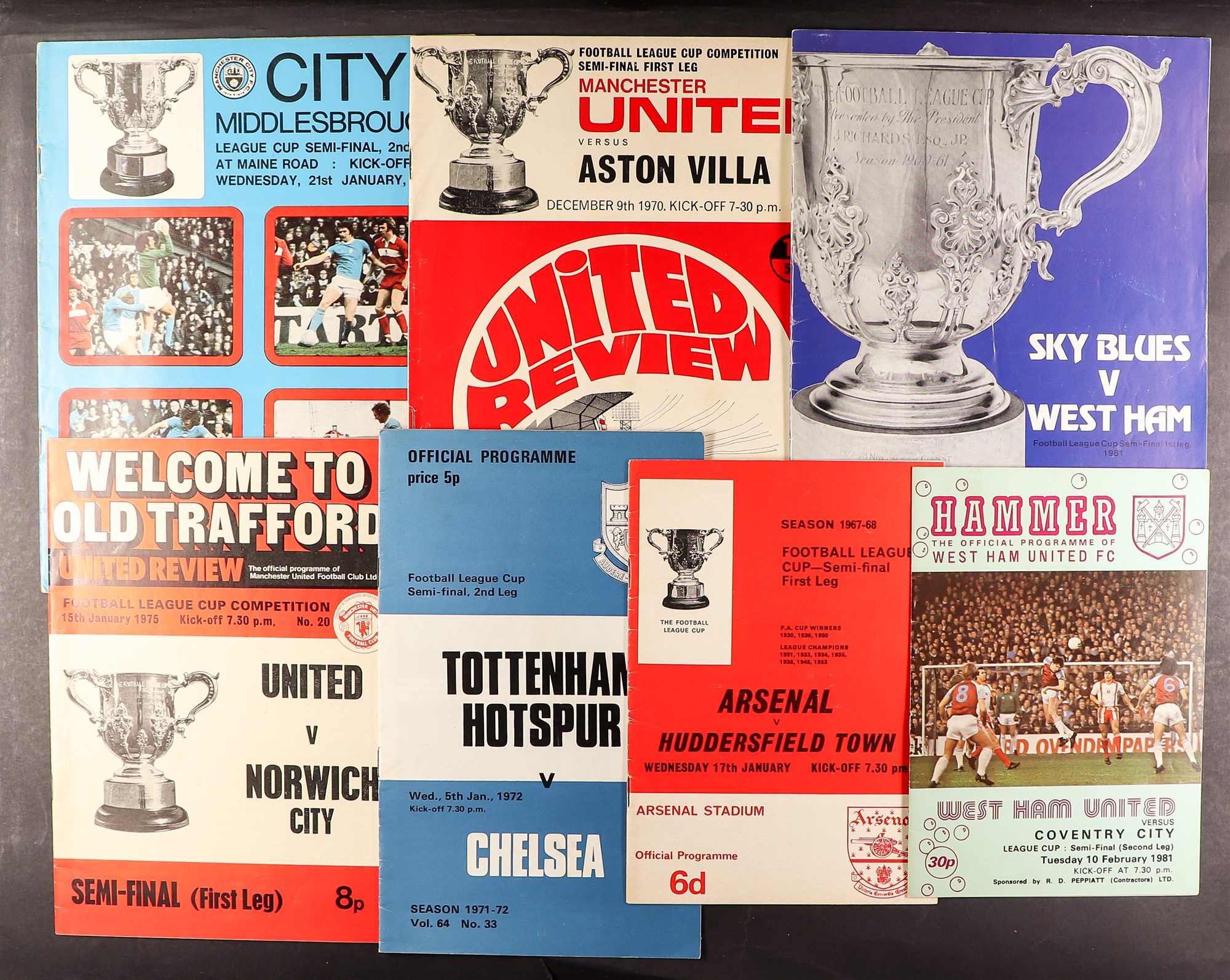 FOOTBALL PROGRAMMES - FINALS AND SEMI-FINALS. Approximately 164 FA Cup and League Cup programmes - Image 2 of 6