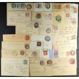 GREAT BRITAIN POSTAL HISTORY AND COVERS an interesting accumulation in a small box, from pre stamp