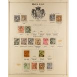 COLLECTIONS & ACCUMULATIONS EUROPE ON OLD SCHAUBEK PAGES with earlier ranges incl. from Monaco,
