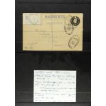 GB.GEORGE V 1916-19 FORCES REGISTERED ENVELOPES 1915 2d black (RPF 1) censored group with 1916