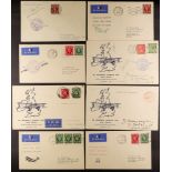 GREAT BRITAIN AIR MAIL COVERS - INTERNAL FLIGHTS: HILLMAN'S AIRWAYS 1934-35 range of flown covers