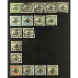 PAPUA POSTMARKS on 1906 large "Papua" overprinted Lakatoi issues, group of postmarks incl. Port