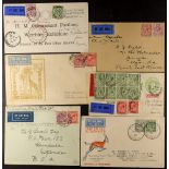 K.U.T. UGANDA AIRMAIL COVERS 1927-31 with 1927 (March) 1st flight from Cairo to Jinga, Kenya-Sudan