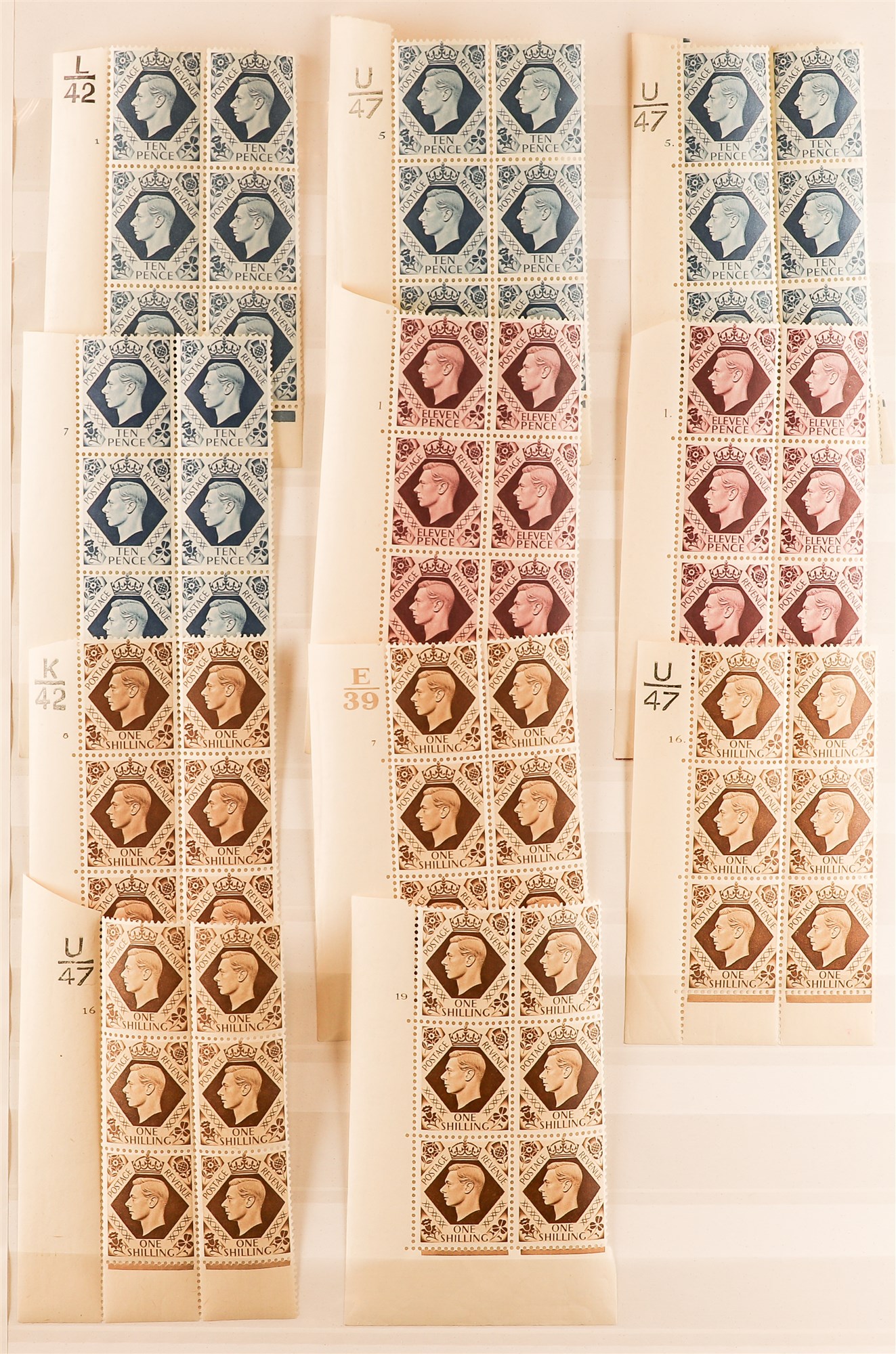 GB.GEORGE VI 1937-47 CONTROL & CYLINDER BLOCKS OF SIX COLLECTION all different fine mint with many - Image 7 of 9