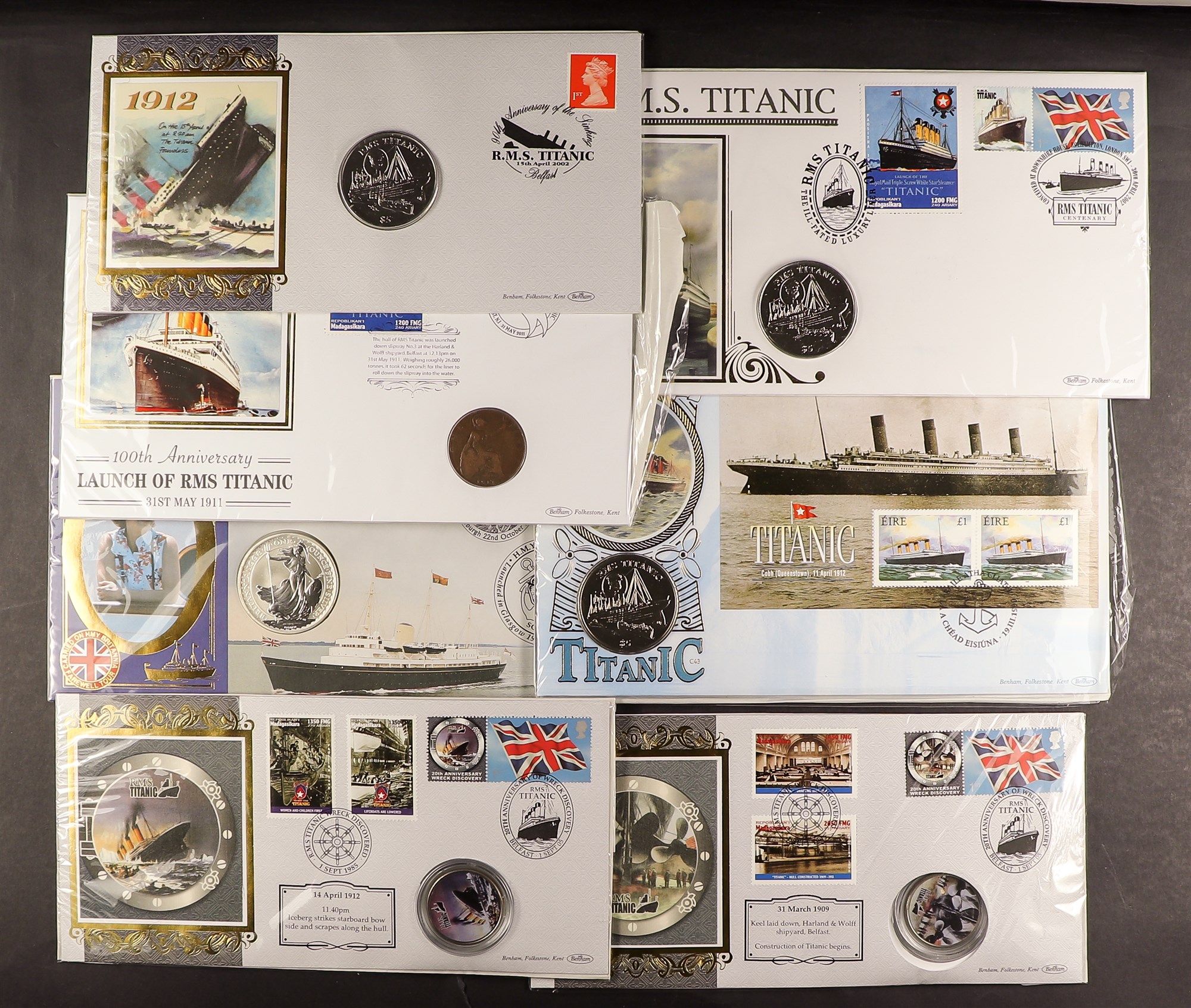 COLLECTIONS & ACCUMULATIONS TITANIC collection of largely Benham commemorative covers 1998-2014,