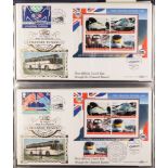 GREAT BRITAIN CHANNEL TUNNEL 1994-2001 BENHAM COVERS COLLECTION in an album, all different. (45