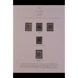 NEPAL 1899-1930 "HALF ANNA BLACK" STUDY with 1899-1900 ½a black imperf (SG 22) four unused examples,