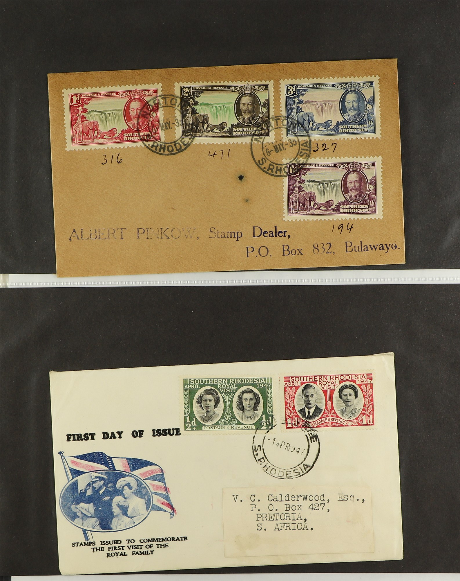 RHODESIA THE RHODESIAS - COVERS COLLECTION IN THREE VOLUMES with a good range of FDC's and other - Image 5 of 13
