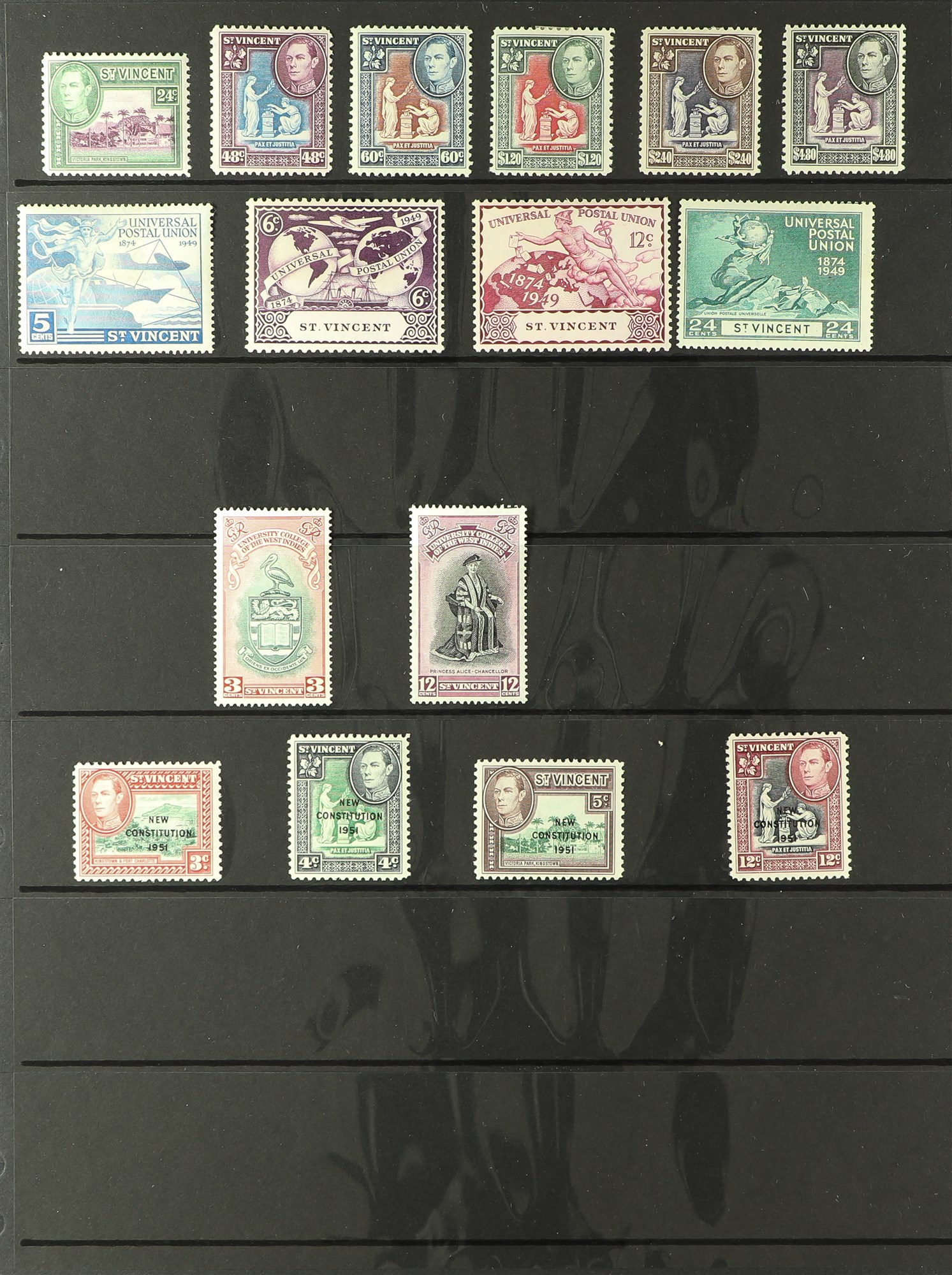 ST VINCENT 1937-1951 complete fine mint collection, SG 146-187. S.T.C. £140. (51 stamps) - Image 2 of 2