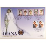 GOLD SOVEREIGN 1981 encapsulated on Princess Diana souvenir cover.