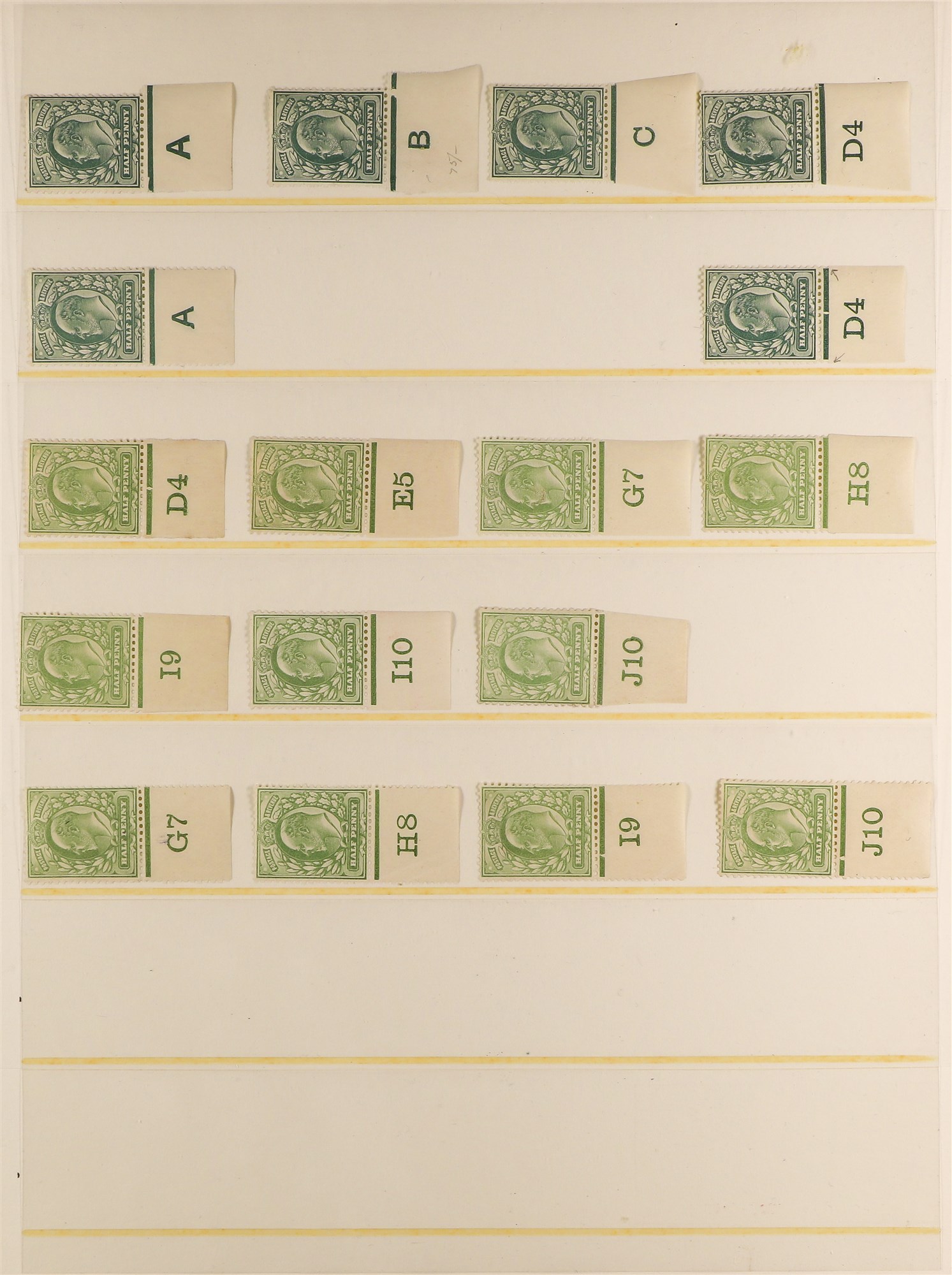 GB.EDWARD VII 1902-11 CONTROLS ½d and 1d collection, in mint or nhm singles, pairs and strips, (57 - Image 5 of 5