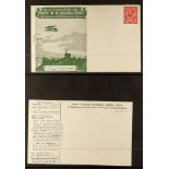 GREAT BRITAIN 1911 CORONATION AERIAL POST green envelope with 1d stamp affixed, complete with