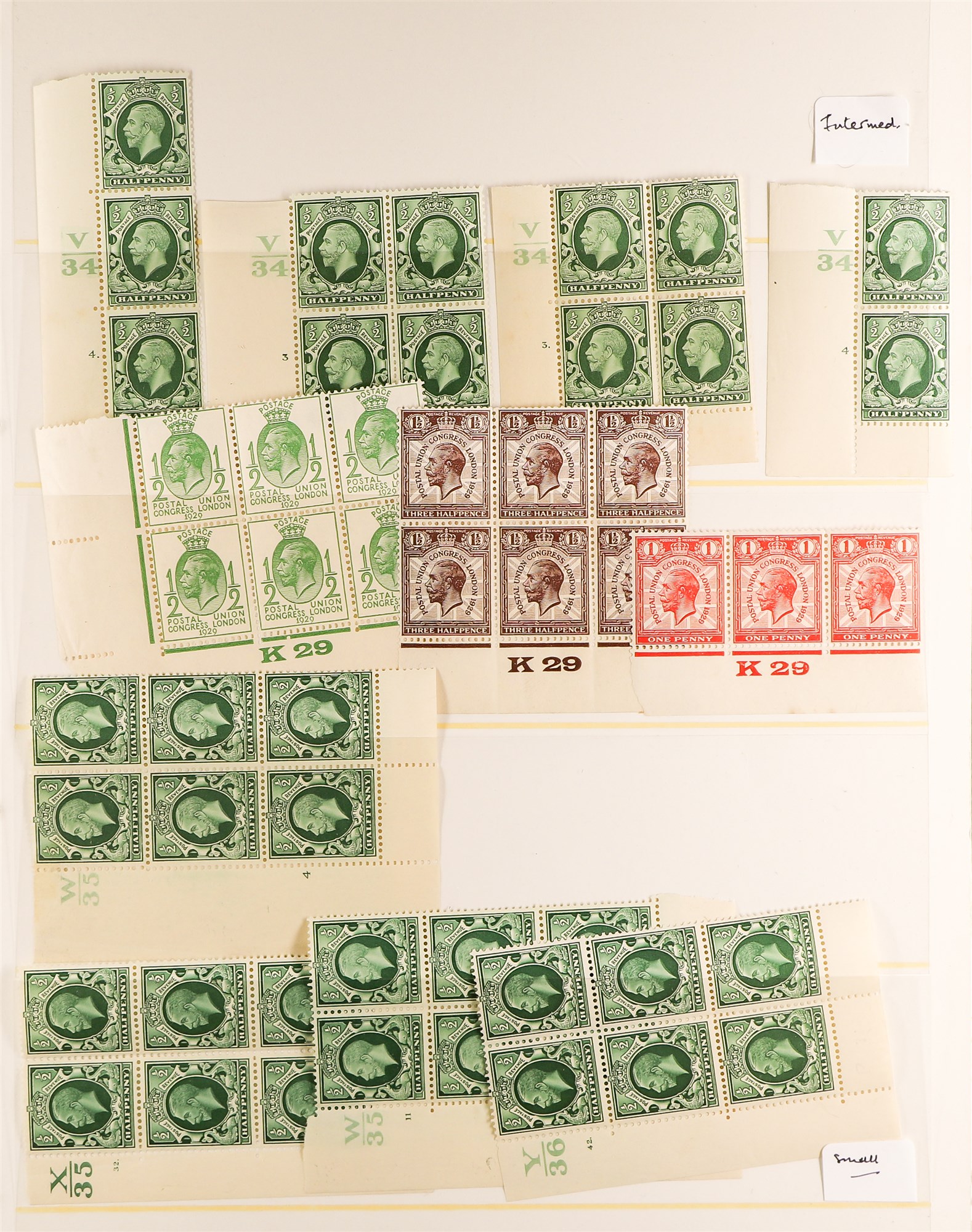 GREAT BRITAIN QV TO KGVI SPECIALISTS ACCUMULATION in a small box with items on stock cards and