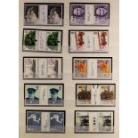 GB.ELIZABETH II GUTTER PAIRS 1972 - 1989. Stated to be a complete run of the sets issued. housed