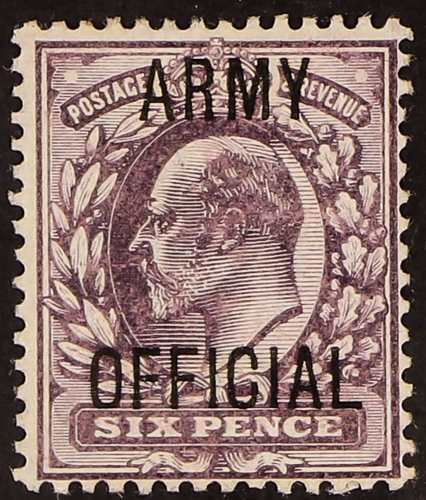 GB.EDWARD VII OFFICIALS - ARMY 1902-03 6d pale dull purple, SG O50, fine mint. Cat. £175.