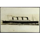 TITANIC 1912 real photo postcard by J.W. Battey of Hollingworth, posted Glossop 24 July 1912,