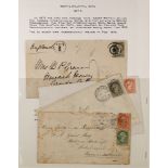 CANADA TRANSATLANTIC MAIL 1881-88 group of small Queen franked envelopes (one military crested)