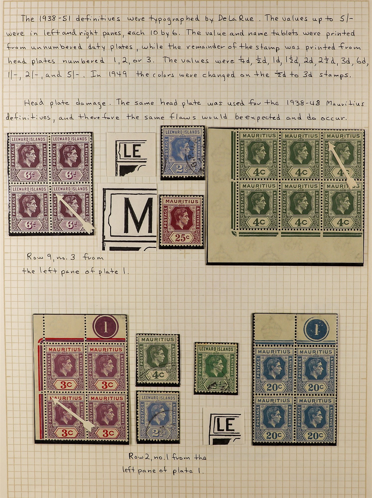 COLLECTIONS & ACCUMULATIONS COMMONWEALTH KGVI VARIETIES COLLECTION written up on pages, often as