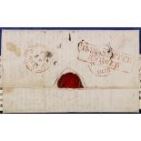 GB.PRE - STAMP 1835 INDIA LETTER COWES (ISLE OF WIGHT) entire letter Hobart Town, Tasmania to