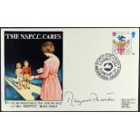 MARGARET THATCHER AUTOGRAPH on 1984 NSPCC Centenary cover.