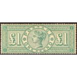 GB.QUEEN VICTORIA 1891 £1 green, SG 212, fine mint. Cat. £3500.