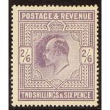 GB.EDWARD VII 1911-13 2s.6d dull greyish purple, SG 315, never hinged mint, with Royal