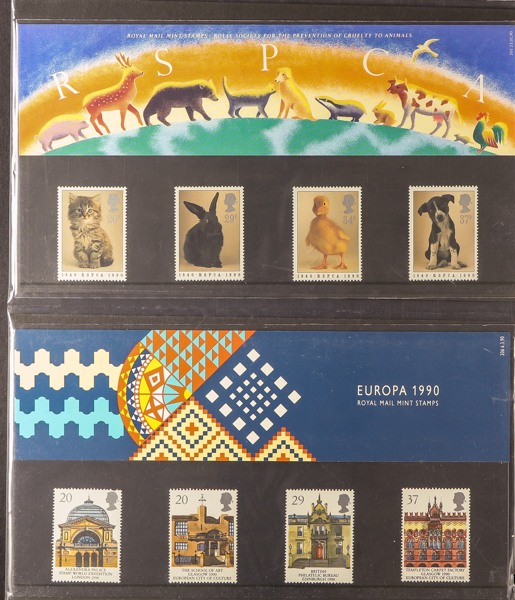 GB.ELIZABETH II PRESENTATION PACKS 1980-2000 From Birds (PP97) to Life and Earth (PP275). Face value - Image 5 of 8