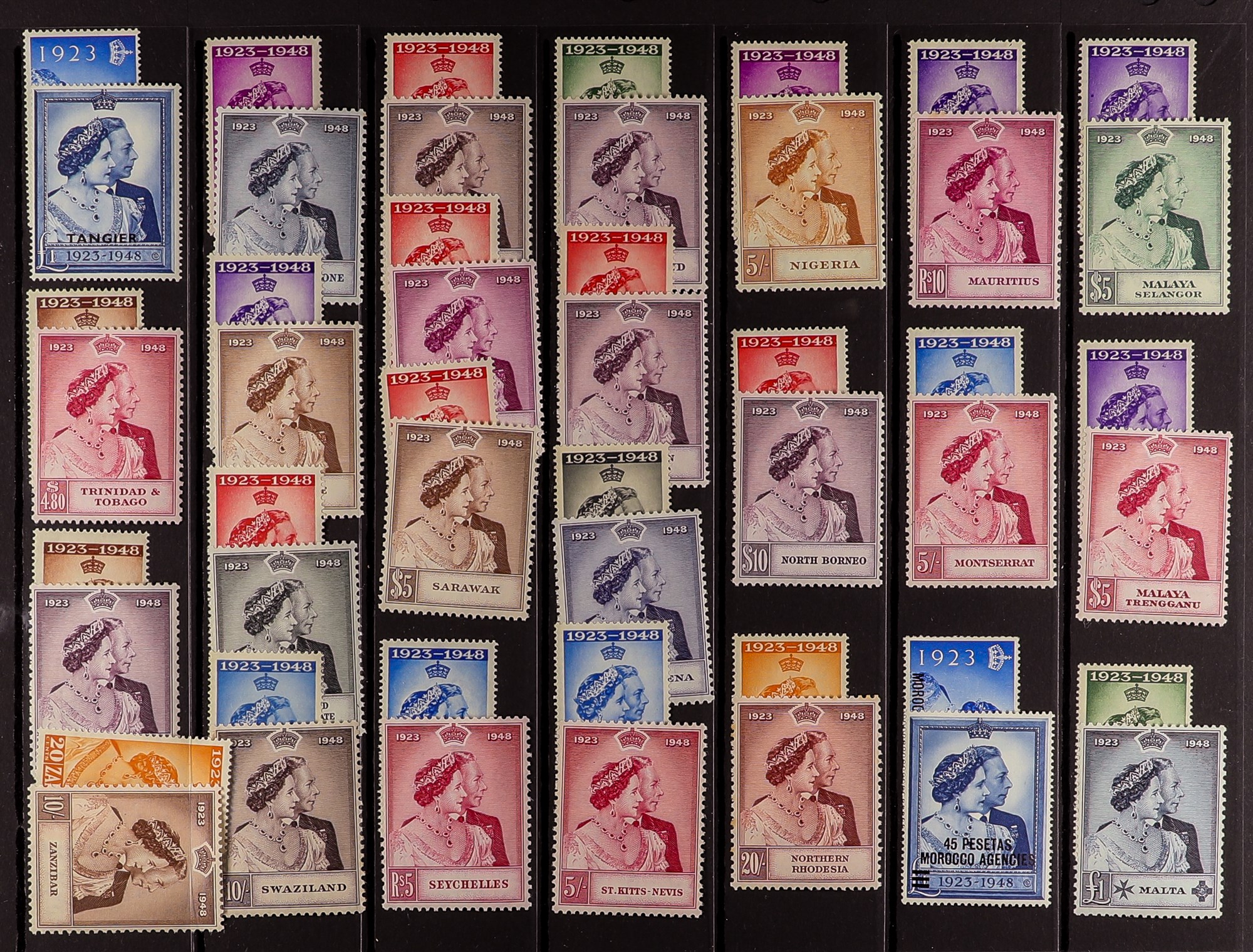 COLLECTIONS & ACCUMULATIONS COMMONWEALTH OMNIBUS - 1948 ROYAL SILVER WEDDING set (less GB and Hong - Image 3 of 3