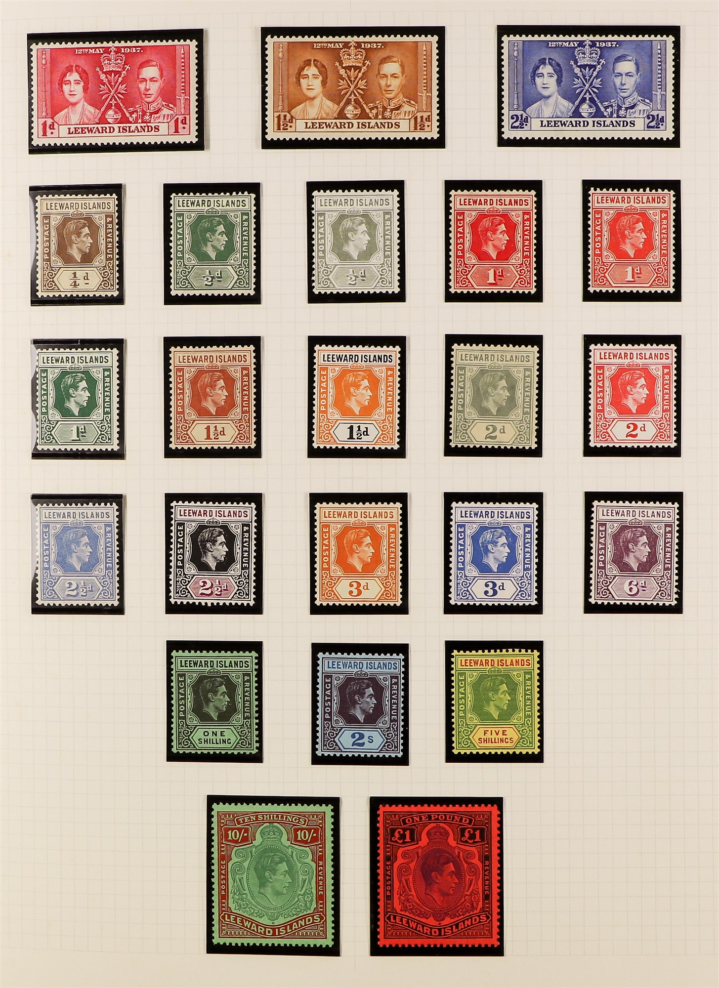 COLLECTIONS & ACCUMULATIONS COMMONWEALTH KING GEORGE VI MINT COLLECTION in an album, Antigua through - Image 11 of 16