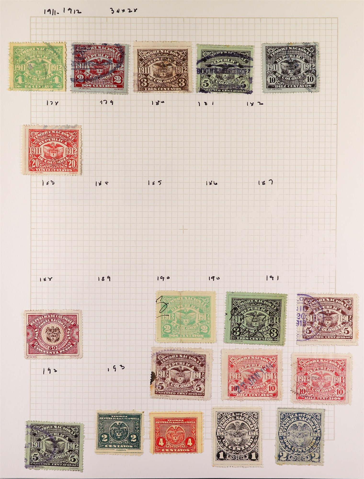 COLOMBIA REVENUE STAMPS COLLECTION largely 19th century issues on pages and in packets, incl. Timbre - Image 5 of 10