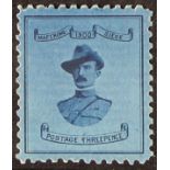 SOUTH AFRICA -COLS & REPS MAFEKING 1900 3d deep blue on blue Baden-Powell, SG 20, fine mint. Cat £