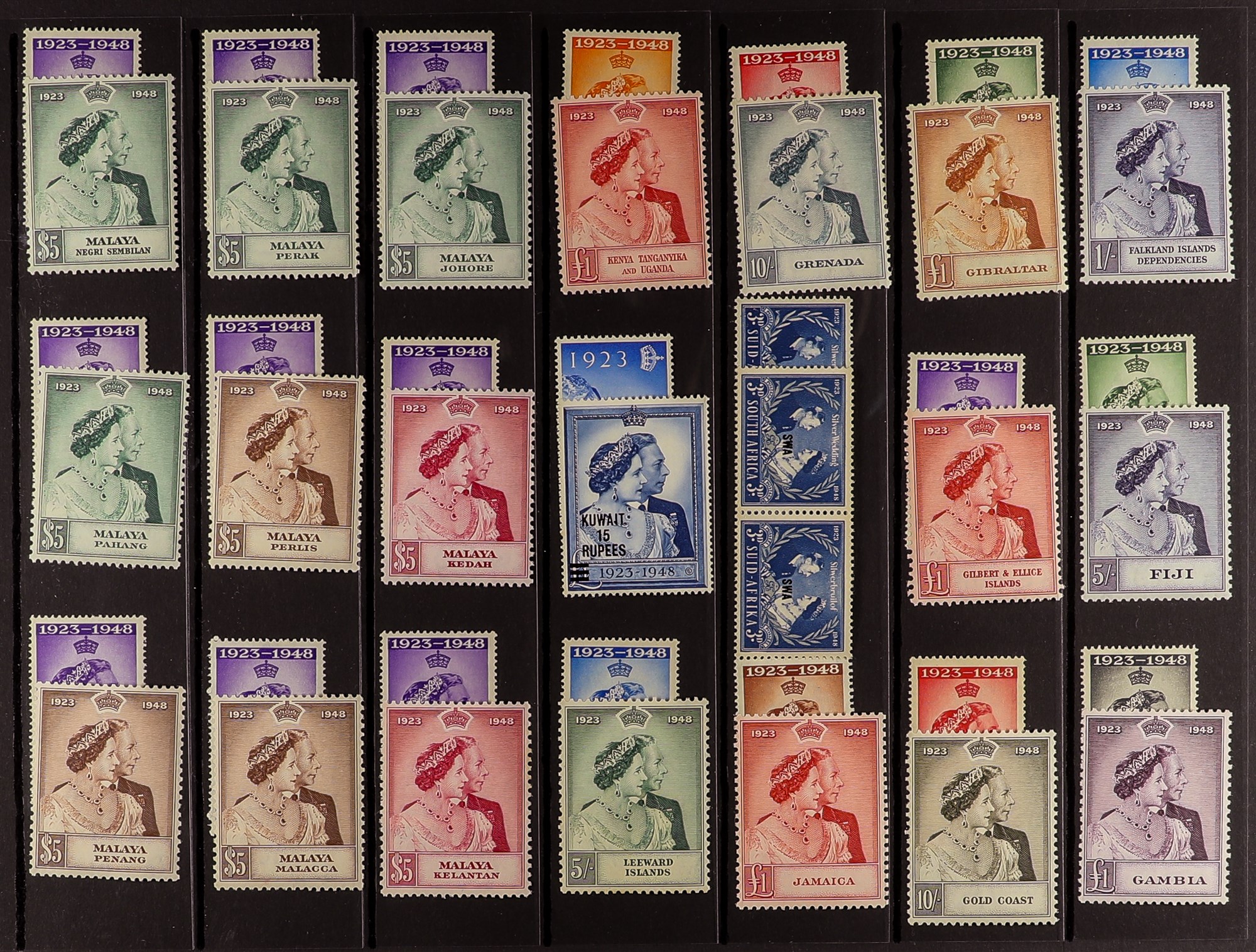 COLLECTIONS & ACCUMULATIONS COMMONWEALTH OMNIBUS - 1948 ROYAL SILVER WEDDING set (less GB and Hong - Image 2 of 3