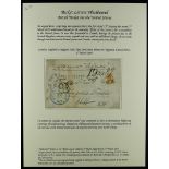 CANADA TRANSATLANTIC MAIL 1855 entire letter "steamer Africa" (Cunard), London via New York to