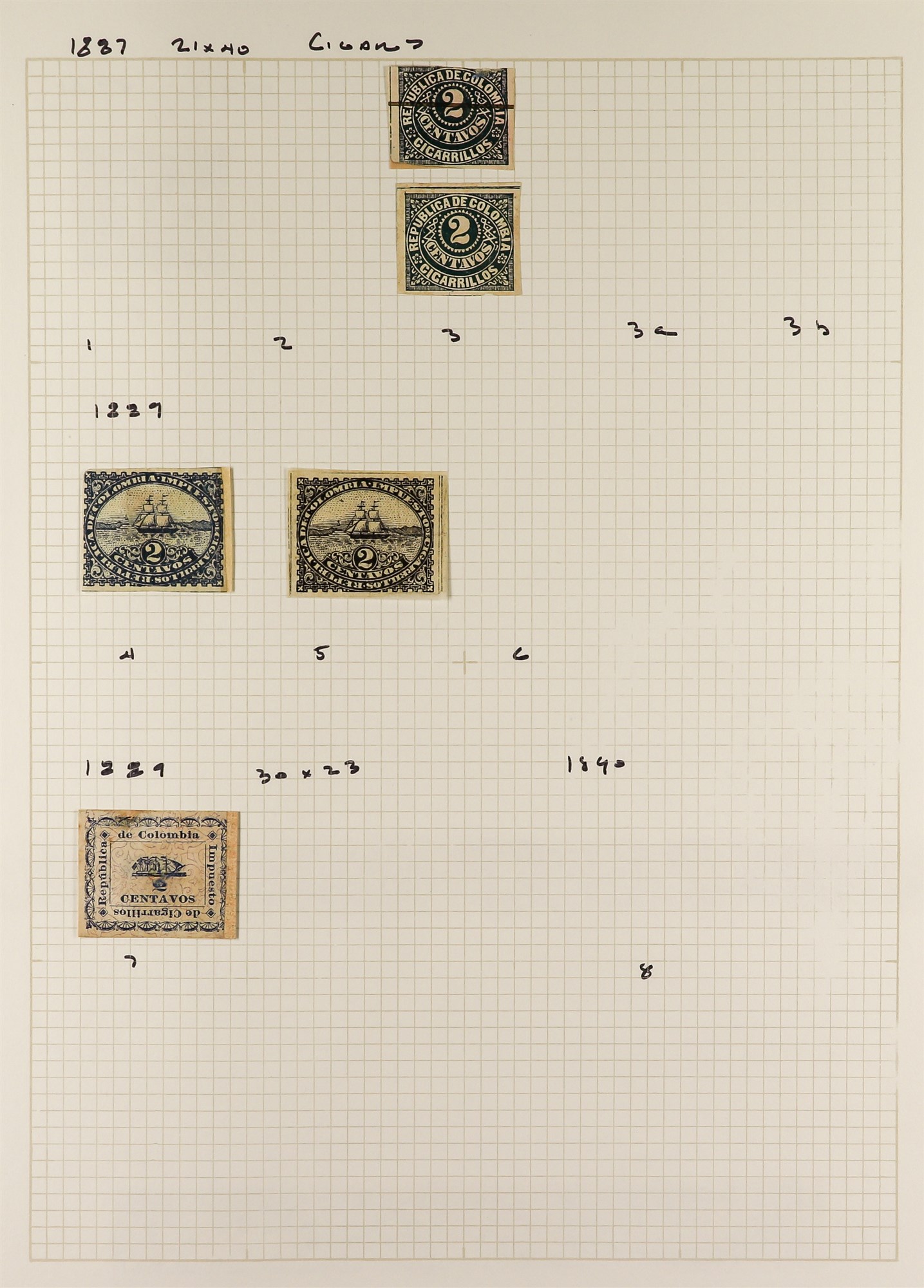 COLOMBIA REVENUE STAMPS COLLECTION largely 19th century issues on pages and in packets, incl. Timbre - Image 6 of 10