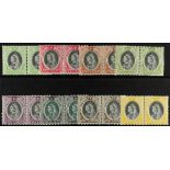 SOUTHERN NIGERIA 1901-02 set to 5s, SG 1/8, in fine mint horizontal pairs. Cat. £304. (8 pairs)