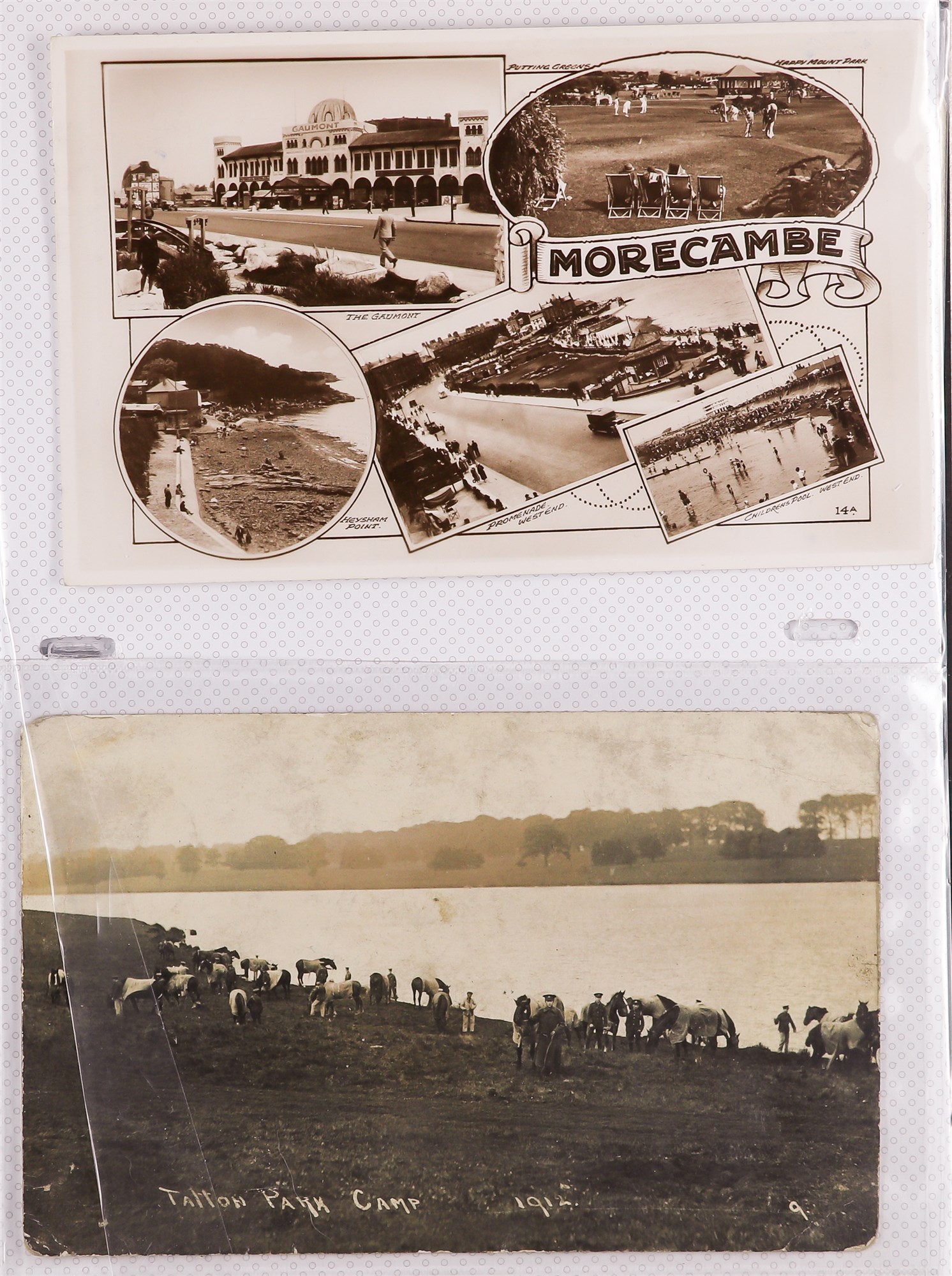 POSTCARDS an album of around 100 mainly UK topographical cards, incl. real photo, note 1912 Tatton - Image 3 of 7