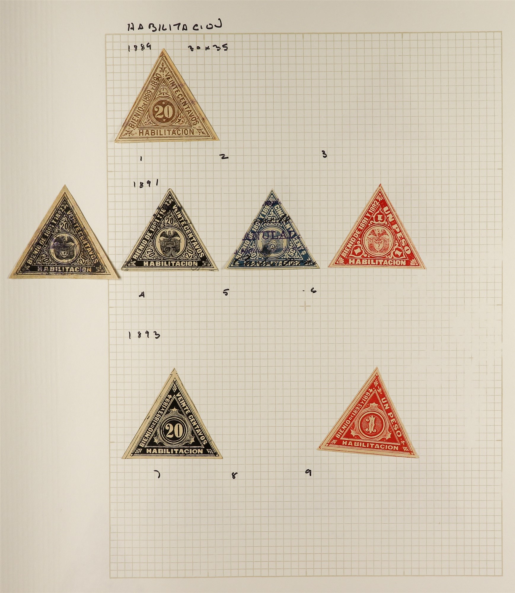 COLOMBIA REVENUE STAMPS COLLECTION largely 19th century issues on pages and in packets, incl. Timbre - Image 8 of 10