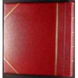 S.G. ORIEL ALBUM classic peg fitting album in red leather with slipcase, lightly used.