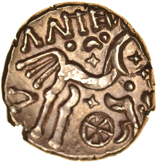 Anted Tree. ANTED RIGV Type. Dobunni. c.AD20-43? Celtic gold stater. 17mm. 5.35g. - Image 2 of 2