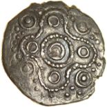 Danny’s Dragon. Belgae. c.50-30 BC. Celtic silver half unit. 11mm. 0.45g.