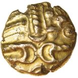 Sun and Moons. Trinovantes. c.55-45 BC. Celtic gold stater. 15mm. 5.74g.