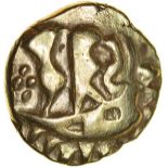 Duro Boat Gold. Durotriges. c.50-30 BC. Celtic gold quarter stater. 10mm. 1.38g.