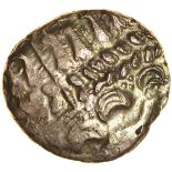 Curdridge. Sills class 1d, dies 14/10. Belgae. c.55-40 BC. Celtic gold stater. 18mm. 5.62g.