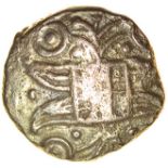 Irstead Trefoil. Iceni. c.30-10 BC. Celtic gold quarter stater. 10mm. 1.03g.