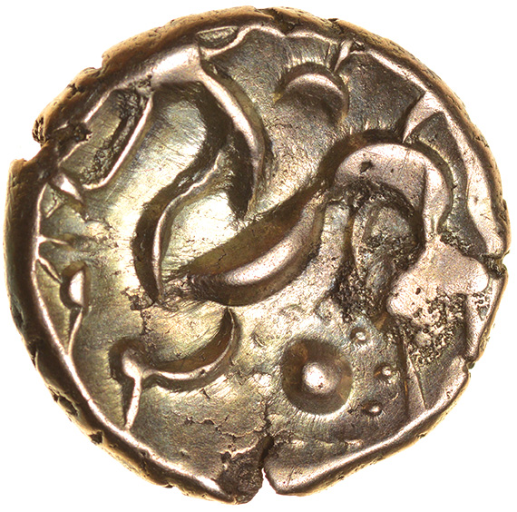 Sunflower. Corieltavi. c.45-10 BC. Celtic gold stater. 18mm. 5.60g. - Image 2 of 2