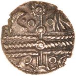 Appleshaw Sunburst. Belgae. c.55-45 BC. Celtic gold quarter stater. 10mm. 1.01g.